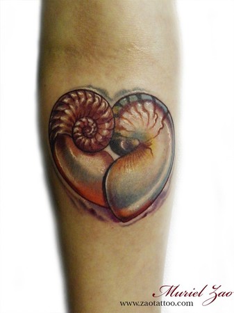 Muriel Zao - Conch Shell tattoo